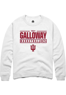 Trey Galloway Rally Indiana Hoosiers Mens NIL Stacked Box Long Sleeve Crew Sweatshirt