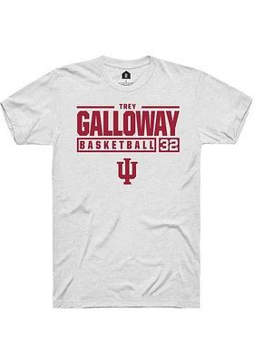 Trey Galloway Indiana Hoosiers Rally NIL Stacked Box Short Sleeve T Shirt