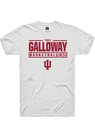 Trey Galloway Indiana Hoosiers Rally NIL Stacked Box Short Sleeve T Shirt