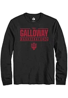 Trey Galloway Indiana Hoosiers Rally NIL Stacked Box Long Sleeve T Shirt