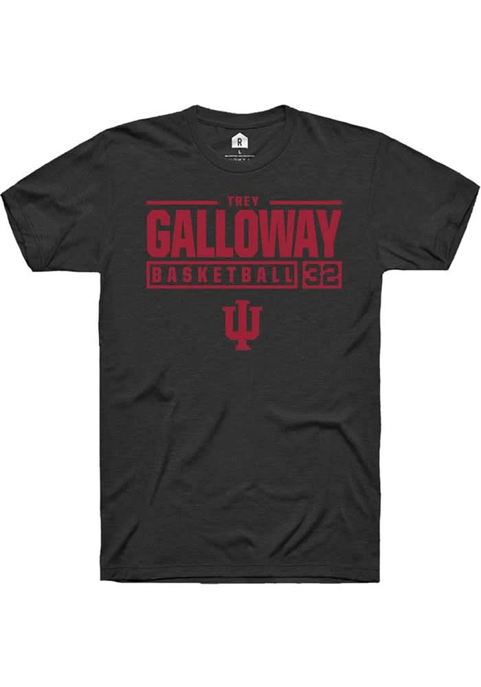 Trey Galloway Indiana Hoosiers Rally NIL Stacked Box Short Sleeve T Shirt