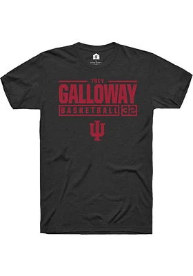 Trey Galloway Indiana Hoosiers Rally NIL Stacked Box Short Sleeve T Shirt