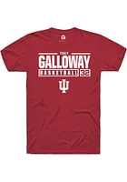 Trey Galloway Indiana Hoosiers Rally NIL Stacked Box Short Sleeve T Shirt