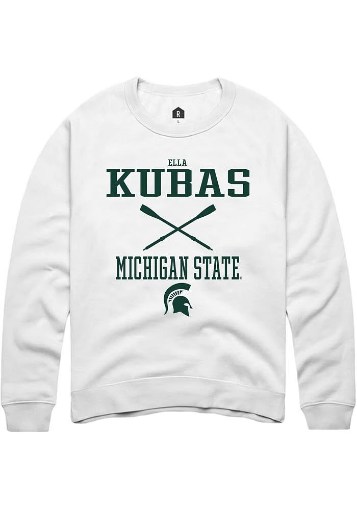 Ella Kubas Rally Michigan State Spartans Mens NIL Sport Icon Long Sleeve Crew Sweatshirt