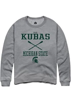 Ella Kubas  Rally Michigan State Spartans Mens Graphite NIL Sport Icon Long Sleeve Crew Sweatshirt