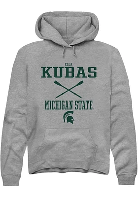Ella Kubas  Rally Michigan State Spartans Mens Graphite NIL Sport Icon Long Sleeve Hoodie