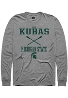 Ella Kubas  Michigan State Spartans Graphite Rally NIL Sport Icon Long Sleeve T Shirt