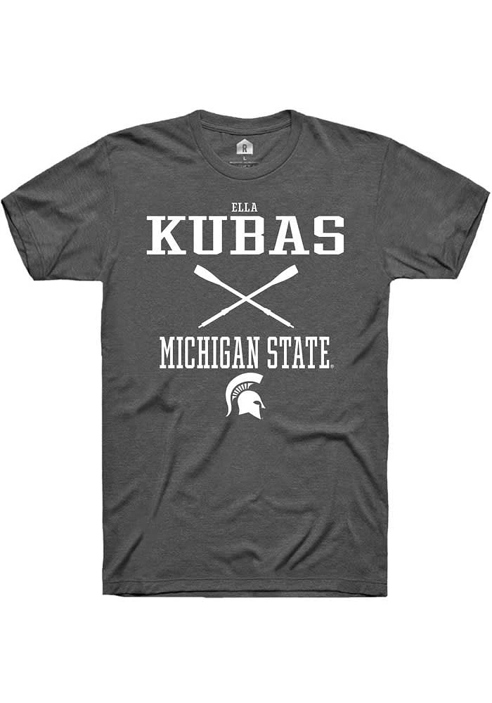Ella Kubas Michigan State Spartans Dark Grey Rally NIL Sport Icon Short Sleeve T Shirt