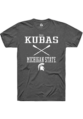 Ella Kubas  Michigan State Spartans Dark Grey Rally NIL Sport Icon Short Sleeve T Shirt