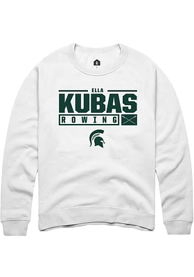 Ella Kubas Rally Michigan State Spartans Mens NIL Stacked Box Long Sleeve Crew Sweatshirt