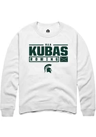 Ella Kubas Rally Michigan State Spartans Mens NIL Stacked Box Long Sleeve Crew Sweatshirt
