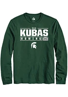 Ella Kubas  Michigan State Spartans Green Rally NIL Stacked Box Long Sleeve T Shirt
