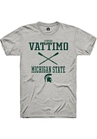 Jessica Vattimo  Michigan State Spartans Ash Rally NIL Sport Icon Short Sleeve T Shirt