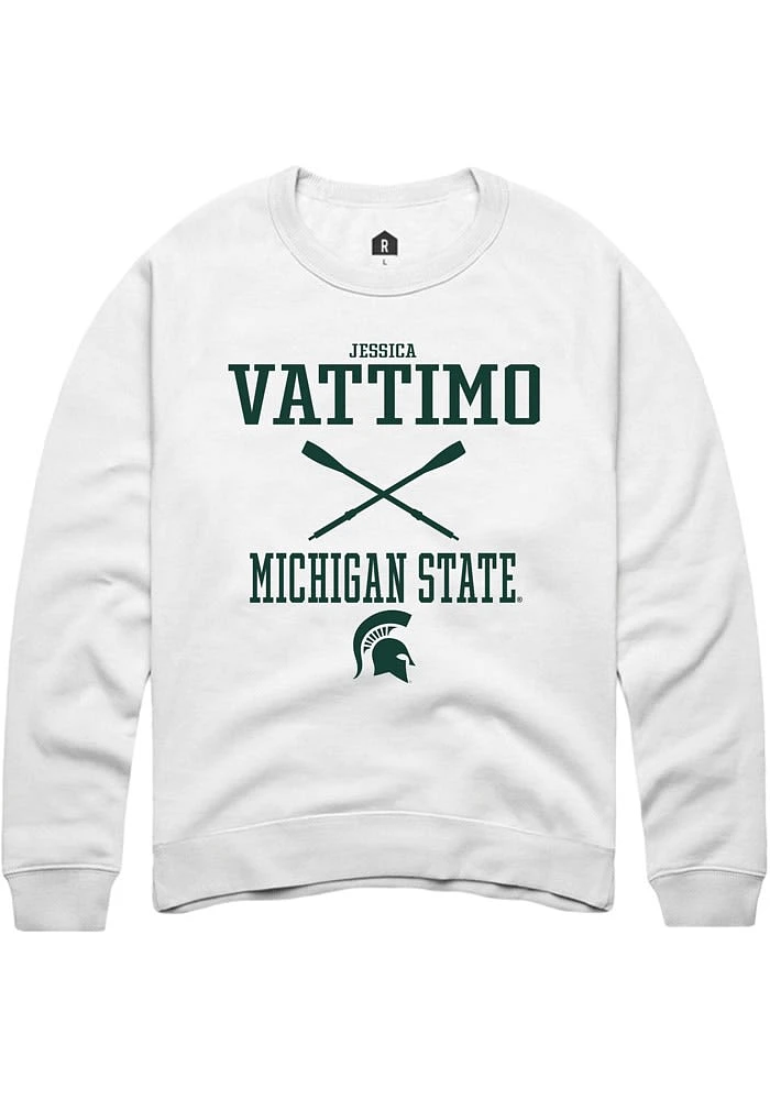Jessica Vattimo Rally Michigan State Spartans Mens NIL Sport Icon Long Sleeve Crew Sweatshi