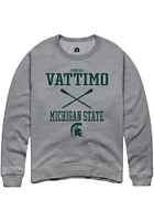 Jessica Vattimo  Rally Michigan State Spartans Mens Graphite NIL Sport Icon Long Sleeve Crew Sweat..