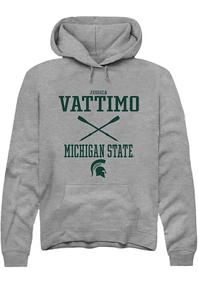 Jessica Vattimo  Rally Michigan State Spartans Mens Graphite NIL Sport Icon Long Sleeve Hoodie