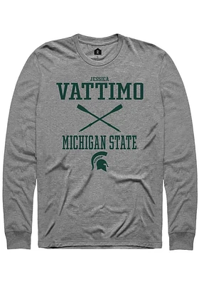 Jessica Vattimo  Michigan State Spartans Graphite Rally NIL Sport Icon Long Sleeve T Shirt