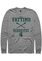 Jessica Vattimo  Michigan State Spartans Graphite Rally NIL Sport Icon Long Sleeve T Shirt