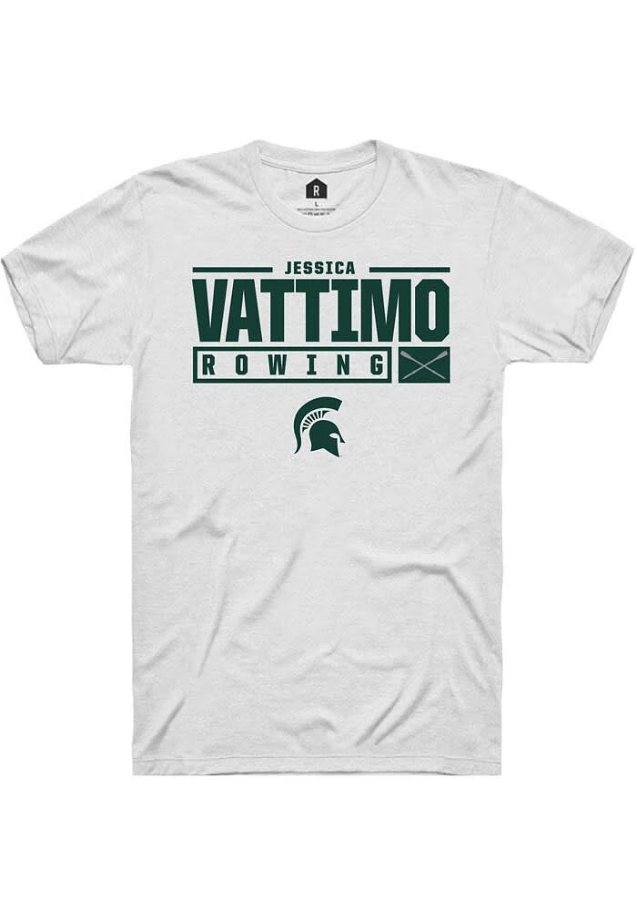 Jessica Vattimo Michigan State Spartans Rally NIL Stacked Box Short Sleeve T Shirt