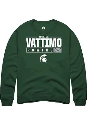 Jessica Vattimo Rally Michigan State Spartans Mens NIL Stacked Box Long Sleeve Crew Sweatsh