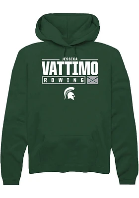 Jessica Vattimo Rally Michigan State Spartans Mens NIL Stacked Box Long Sleeve Hoodie