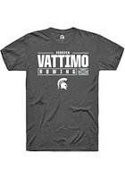 Jessica Vattimo  Michigan State Spartans Dark Grey Rally NIL Stacked Box Short Sleeve T Shirt