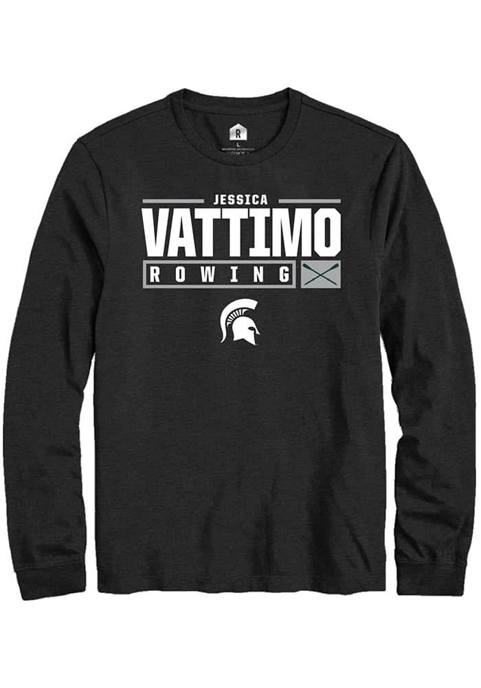 Jessica Vattimo Michigan State Spartans Black Rally NIL Stacked Box Long Sleeve T Shirt