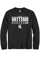 Jessica Vattimo  Michigan State Spartans Black Rally NIL Stacked Box Long Sleeve T Shirt