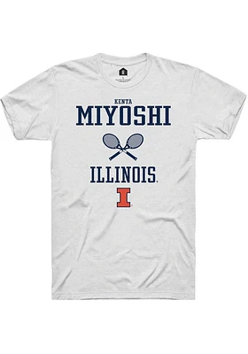 Kenta Miyoshi  Illinois Fighting Illini White Rally NIL Sport Icon Short Sleeve T Shirt