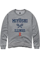Kenta Miyoshi  Rally Illinois Fighting Illini Mens Graphite NIL Sport Icon Long Sleeve Crew Sweats..