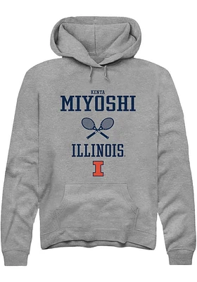 Kenta Miyoshi  Rally Illinois Fighting Illini Mens Graphite NIL Sport Icon Long Sleeve Hoodie