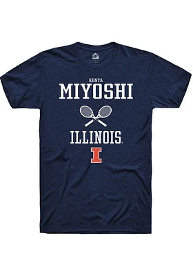 Kenta Miyoshi  Illinois Fighting Illini Navy Blue Rally NIL Sport Icon Short Sleeve T Shirt