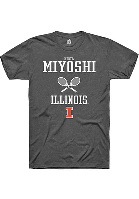 Kenta Miyoshi  Illinois Fighting Illini Dark Grey Rally NIL Sport Icon Short Sleeve T Shirt