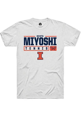 Kenta Miyoshi  Illinois Fighting Illini White Rally NIL Stacked Box Short Sleeve T Shirt
