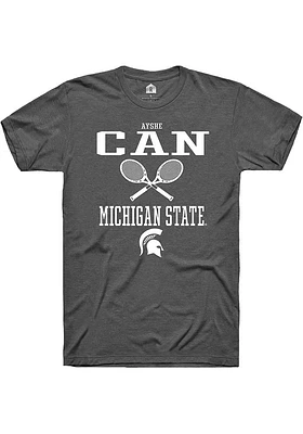 Ayshe Can  Michigan State Spartans Dark Grey Rally NIL Sport Icon Short Sleeve T Shirt