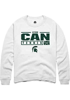 Ayshe Can Rally Michigan State Spartans Mens NIL Stacked Box Long Sleeve Crew Sweatshirt