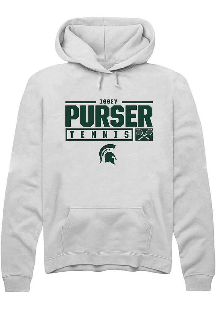Issey Purser Rally Michigan State Spartans Mens NIL Stacked Box Long Sleeve Hoodie
