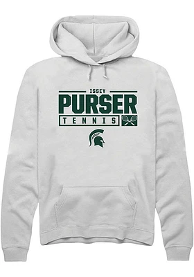 Issey Purser Rally Michigan State Spartans Mens NIL Stacked Box Long Sleeve Hoodie
