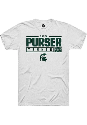 Issey Purser Michigan State Spartans Rally NIL Stacked Box Short Sleeve T Shirt