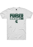Issey Purser Michigan State Spartans Rally NIL Stacked Box Short Sleeve T Shirt