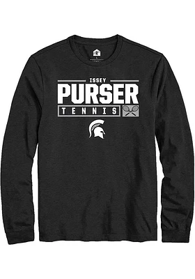 Issey Purser  Michigan State Spartans Black Rally NIL Stacked Box Long Sleeve T Shirt