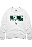 Makenna Martinez Rally Michigan State Spartans Mens NIL Stacked Box Long Sleeve Crew Sweats