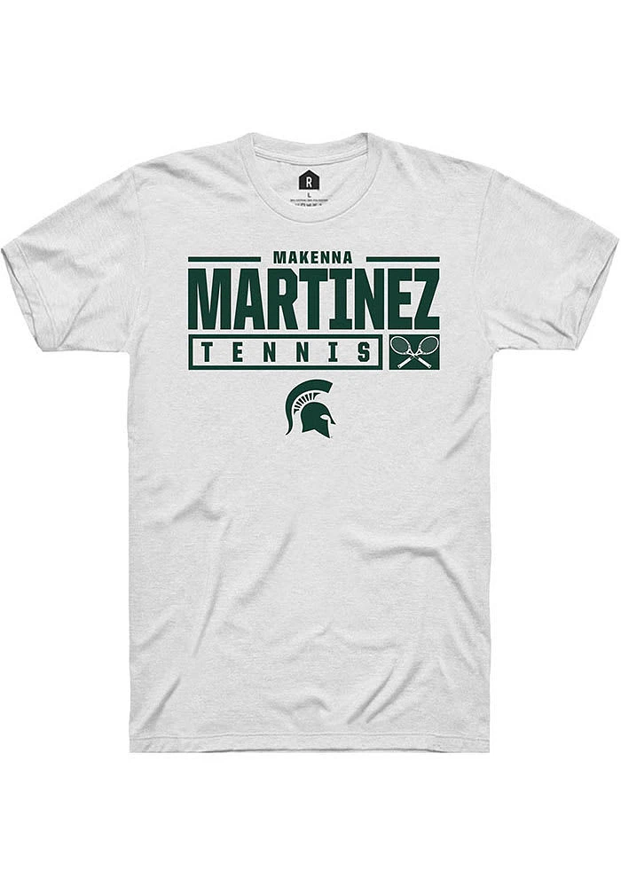Makenna Martinez Michigan State Spartans Rally NIL Stacked Box Short Sleeve T Shirt