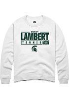 Marley Lambert Rally Michigan State Spartans Mens NIL Stacked Box Long Sleeve Crew Sweatshi