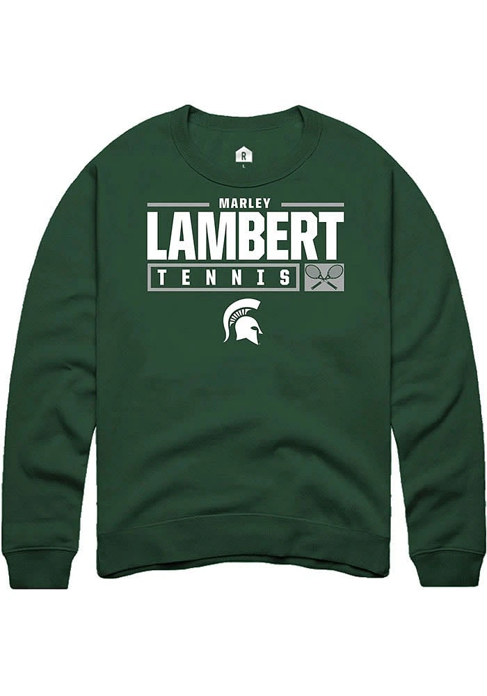 Marley Lambert Rally Michigan State Spartans Mens NIL Stacked Box Long Sleeve Crew Sweatshi