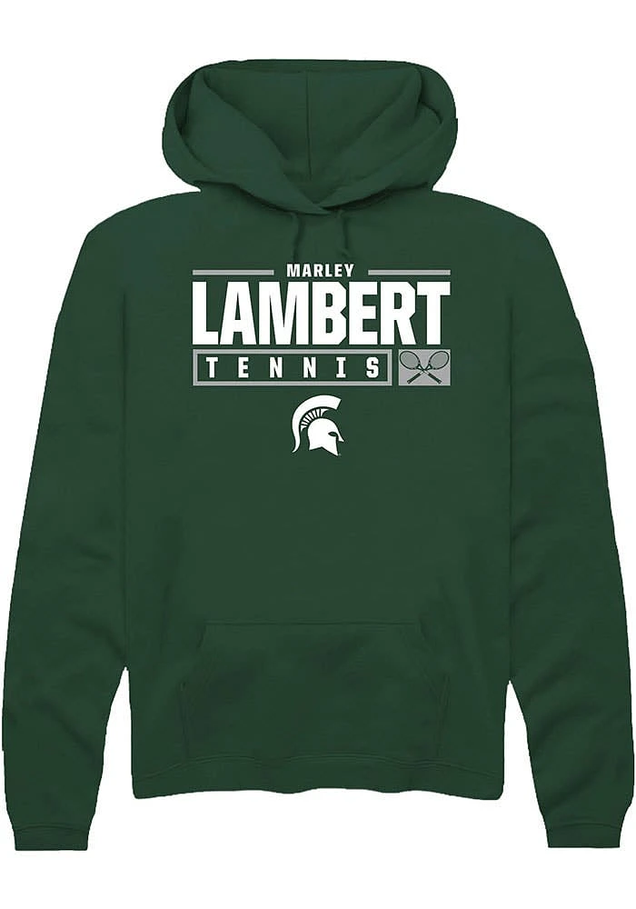 Marley Lambert Rally Michigan State Spartans Mens NIL Stacked Box Long Sleeve Hoodie