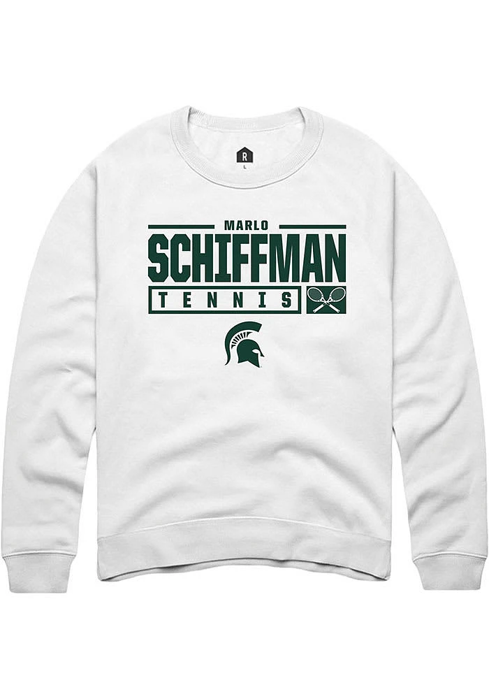 Marlo Schiffman Rally Michigan State Spartans Mens NIL Stacked Box Long Sleeve Crew Sweatsh