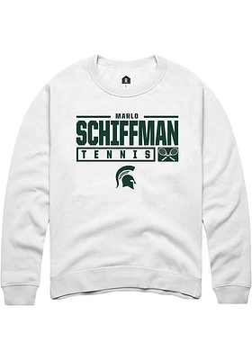 Marlo Schiffman Rally Michigan State Spartans Mens NIL Stacked Box Long Sleeve Crew Sweatsh