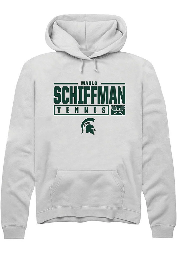 Marlo Schiffman Rally Michigan State Spartans Mens NIL Stacked Box Long Sleeve Hoodie