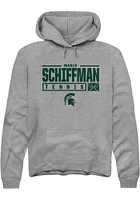 Marlo Schiffman  Rally Michigan State Spartans Mens Graphite NIL Stacked Box Long Sleeve Hoodie